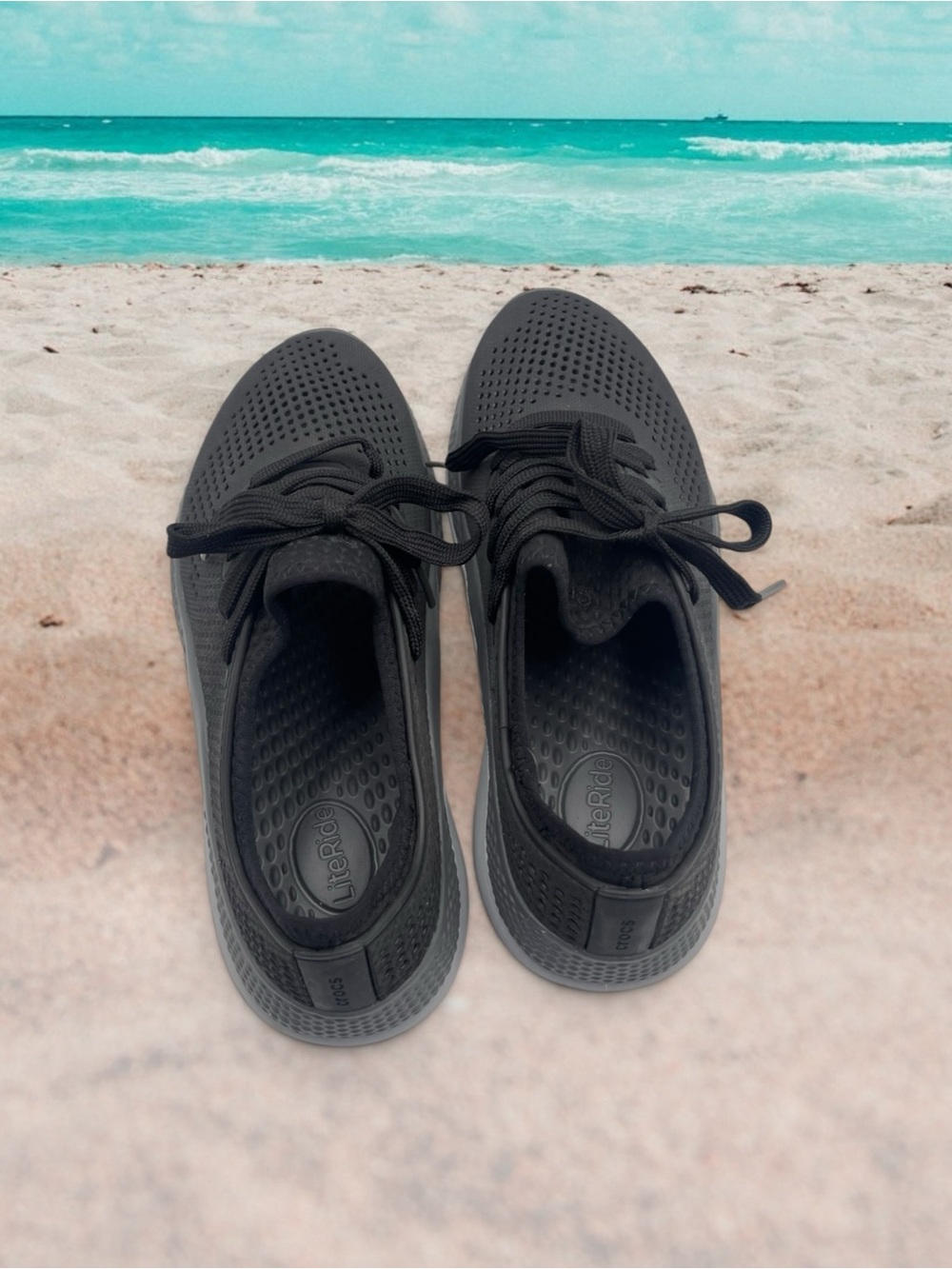 CROCS LiteRide 360 Pacer Sneakers Black Slate Gray 206705 Women's Size 9 - Picture 8 of 15